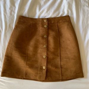 Old Navy suede button up skirt